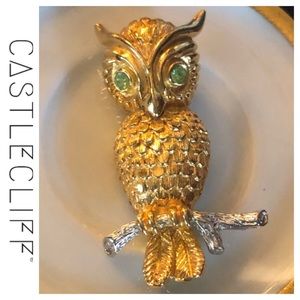 Vintage Owl Brooch by Castlecliff